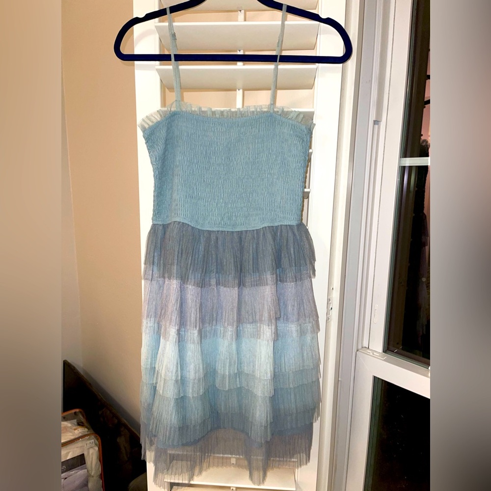 Tulle blue dress